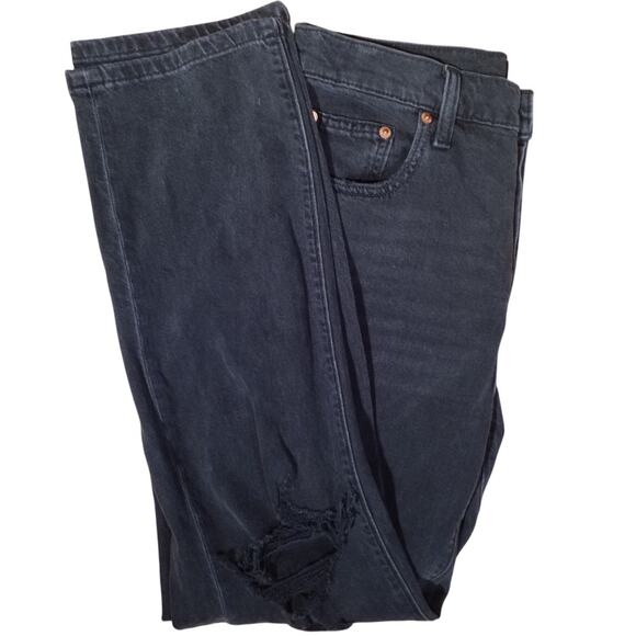 Lucky Brand Womens Size 2/26 Button Fly 90s Loose High Rise Straight Black - Picture 5 of 11